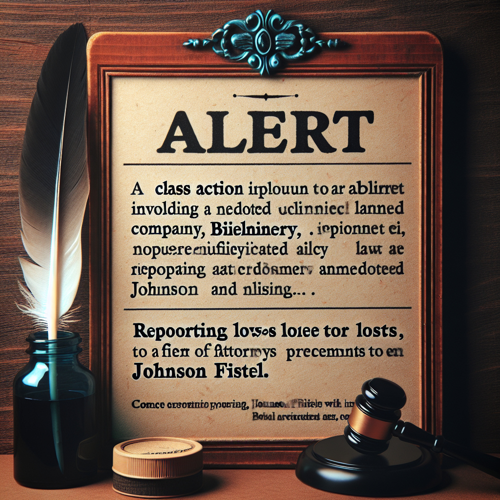 Alert for BioLineRx Class Action: Report Your Losses to Johnson Fistel