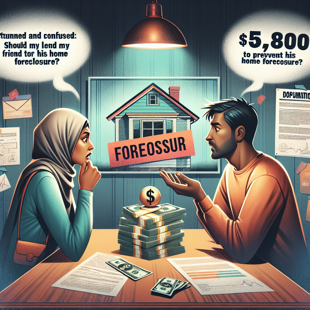 Stunned and Confused: Should I Lend My Friend $5,800 to Prevent His Home Foreclosure?